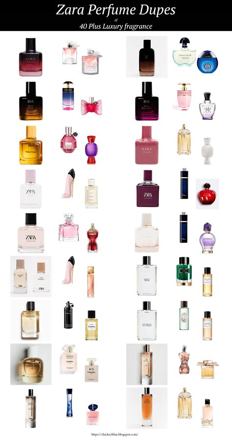 zara dupes perfume list for her|zara dupe perfumes list men.